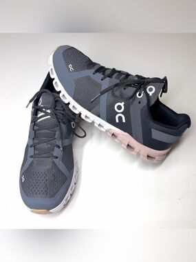 ON Running Women's Cloudflow Athletic Running Shoes Rock/Rose Size- 6.5